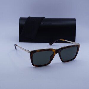 Saint Laurent SL 765 004 Square Sunglasses - Havana/Gold/Grey